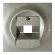 Накладка 1-ой телефоной и компьютерной розетки ABB impuls шампань-металлик (1803-79)