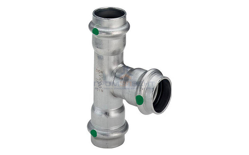 Тройник переходной Viega Sanpress Inox 2318 - 28 x 18 x 28 (нержавеющая сталь)