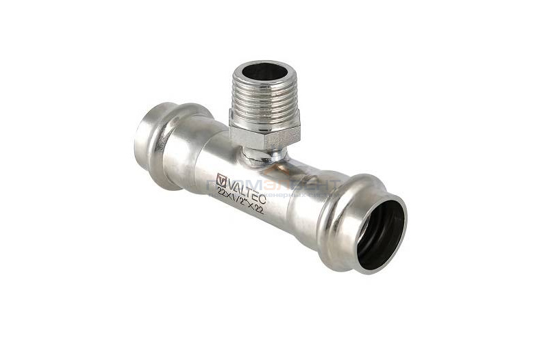Тройник с переходом на наружную резьбу VALTEC VTi.150 - 15 x 1/2