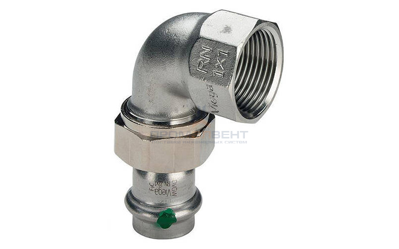 Отвод 90° разъемный Viega Sanpress Inox 2355 - 22 x 1