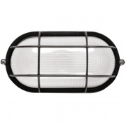 Светильник НПП1402 черный/овал с реш.60Вт IP54  ИЭК