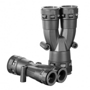 Разветвитель DN 1х23 + 2х17 мм, полиамид, цвет чёрный DKC