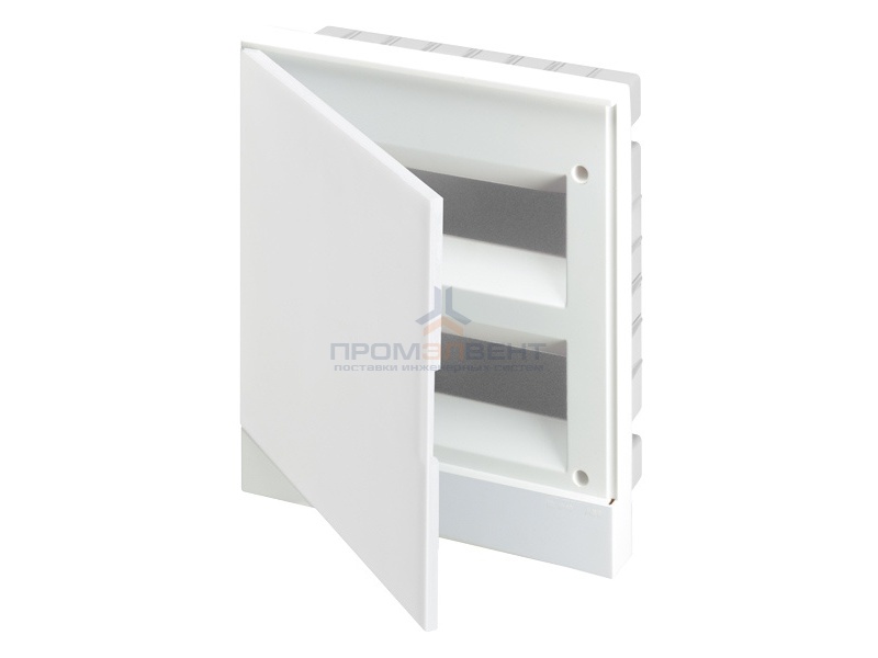 ABB Basic E Бокс в нишу 24М белая непрозрачная дверь (c клеммами)