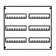 Панель под установку модульных устройств 2ряда/3 рейки высота 450 мм